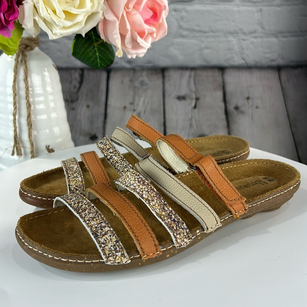 EL NATUALISTA PANGLAO Multicolored Leather Strappy Strap Slip On Flat Sandals